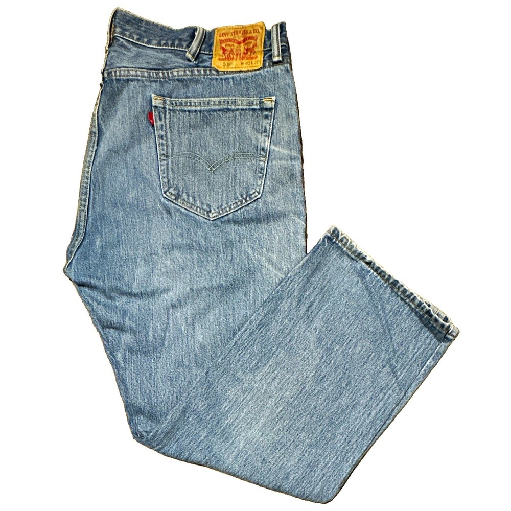 Levi's Jeans Men Regular Fit Blue Denim Straight Cotton 42x30